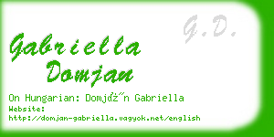 gabriella domjan business card